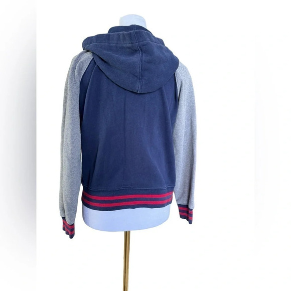 Ralph Lauren Polo Zip Hoodie Big Pony Logo Navy and Gray Youth Medium 10/12 - Picture 4 of 7